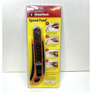 Speed Feed Snap Blade Knife, No 80026,  Great Neck Saw Cut Box Cutter Blade